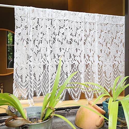 Cenefa de cortinas transparentes para ventanas pequeñas de cocina y bistró 7