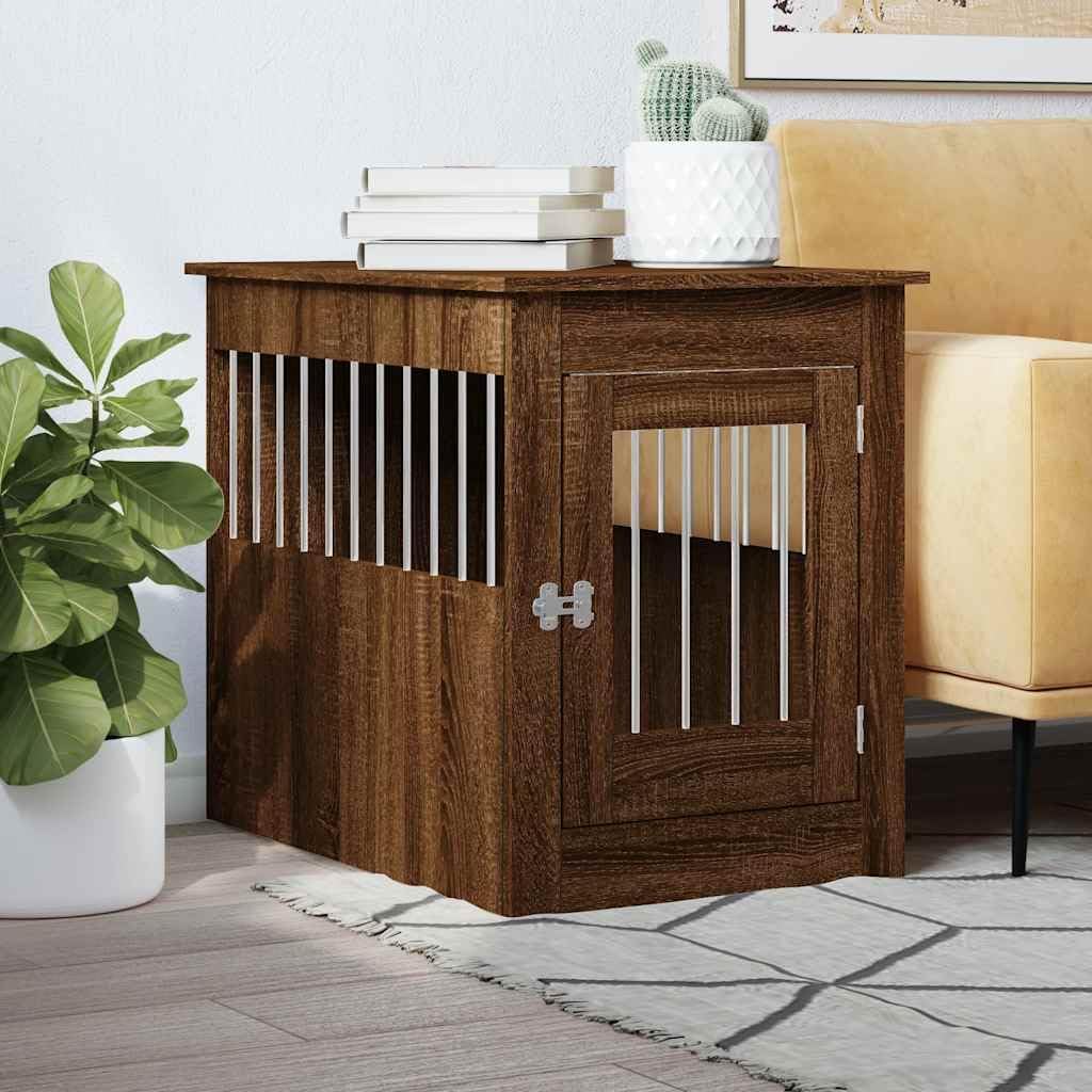 Modern Dog Crate Furniture End Table for Medium Breeds Up to 110 lbs, Durable Engineered Wood with Locking Mechanism, Spacious 21.7x31.5x26.8 Inch Pet Kennel for Living Room