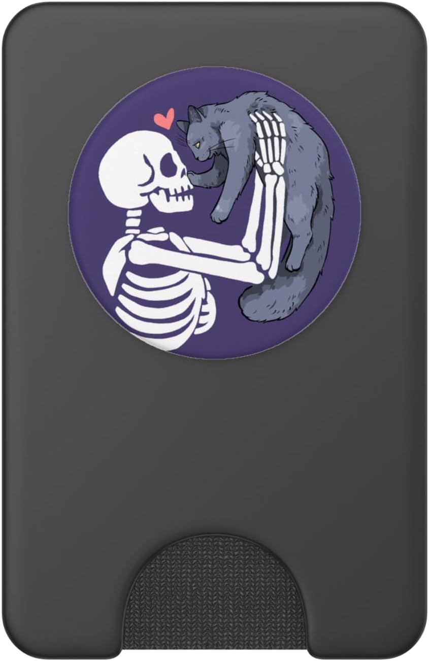 PopSockets Skull & Goth Phone Grip & Stand - Skeleton & Cat PopSockets PopWallet for MagSafe