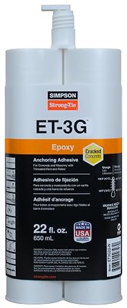 سيمبسون سترونج تاي ET3G22-N ET-3G 22 أونصة. خرطوشة لاصقة إيبوكسي مع فوهة وملحق