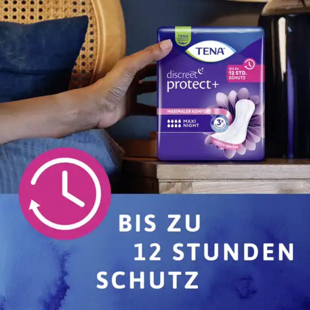 Mit Pufai Grocery, Discreet Maxi Night Einlagen Inkontinenzeinlagen für Frauen Monatspaket 4 X 12 STÜCK x 5 Packungen