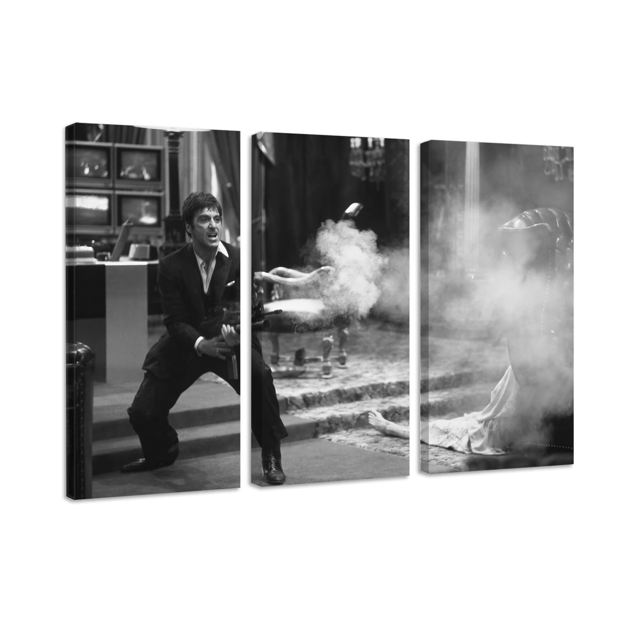 Say Hello To My Friends Canvas Framed Print - Various Sizes (3 Pieces Medium)
