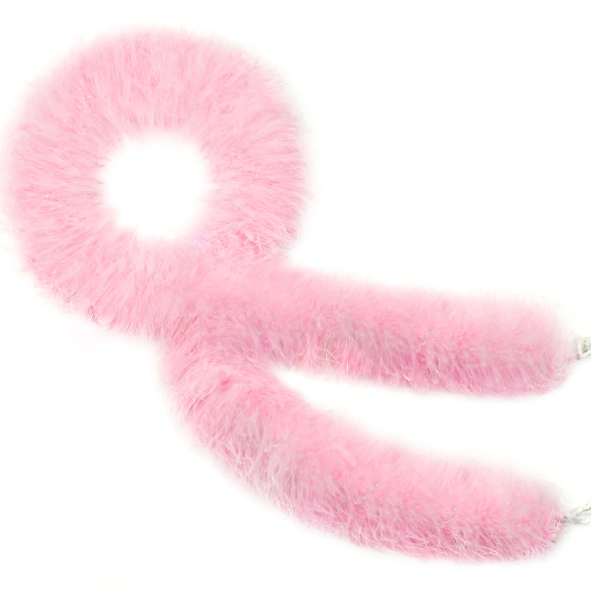 SOGUGOM Pink Marabou Feather Boa - 22g 2 Yards Boas Feather for DIY Craft, Clothes, Adults and Holiday Party Decoration(Light Pink)