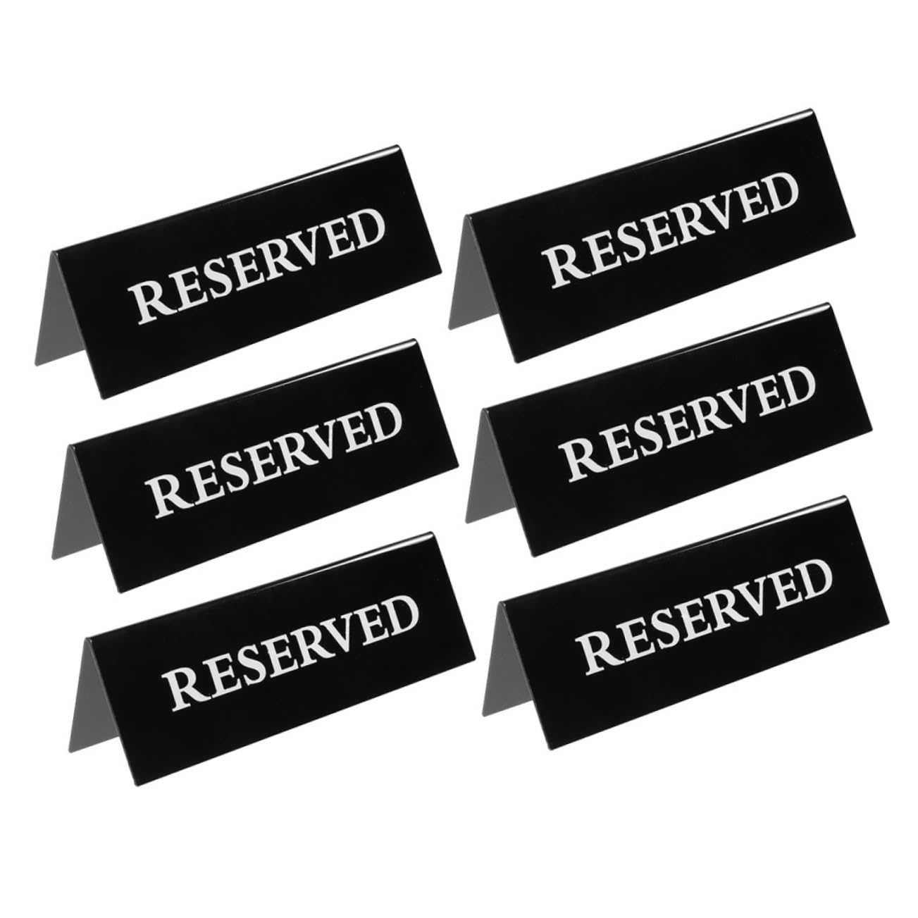 OFFSCH 6Pcs Reserved Signs for Wedding Chairs Reserved Table Signs for Restaurants Parties and Events Elegant Stackable Design for Reserved Seating and Vip