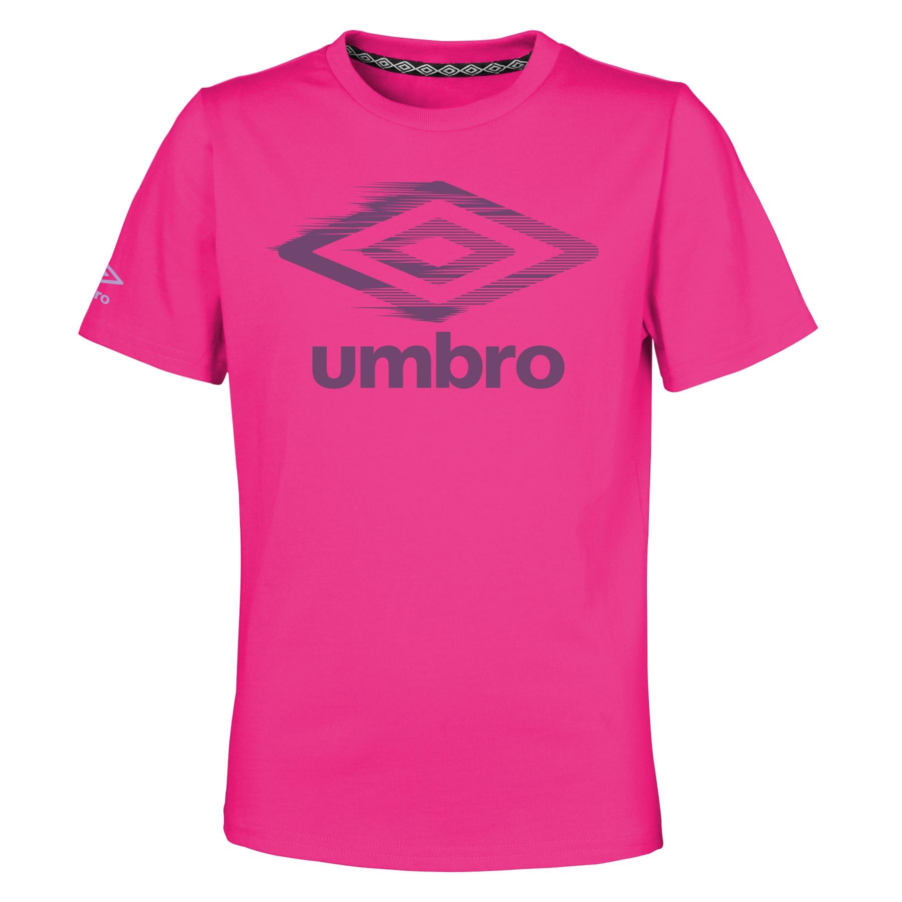 Umbro Girls' Speed Short Sleeve Tee, Luminous Pink/Digital Purple