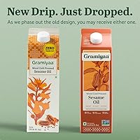 Vista 7 de Gramiyaa Aceite de sésamo prensado en frío no tostado para cocinar 33.81 onzas líquidas (1L) 100% crudo, libre de químicos, aceite de sésamo