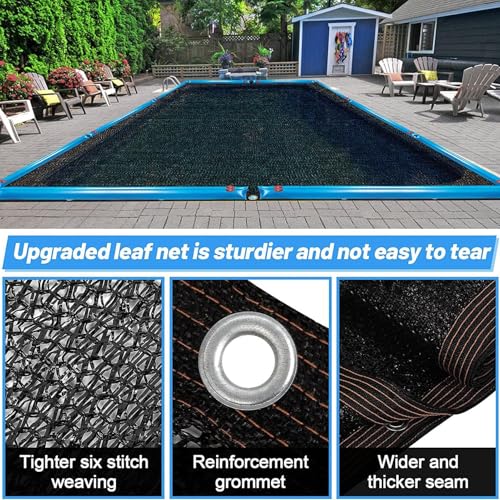 Red de hojas de piscina rectangular para mantener limpio tu estanque 7