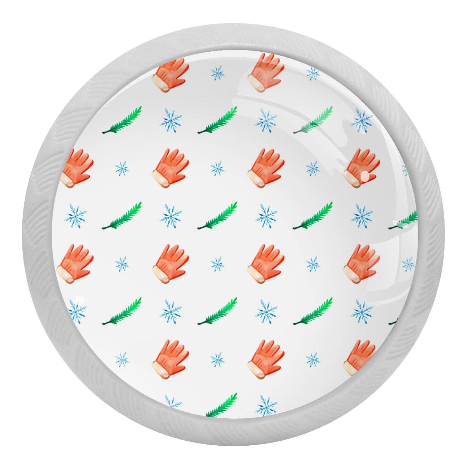 Boutons de placard de cuisine en verre luminescents pour tiroir de meuble
