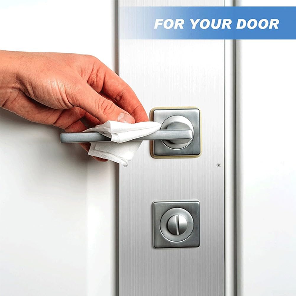 Lot de 2 plaques de poussée de Porte en Acier Inoxydable - 41 x 11 x 1,5 cm - Protection de Porte en tôle - Empêche l'usure du Bas de la Porte - Argenté