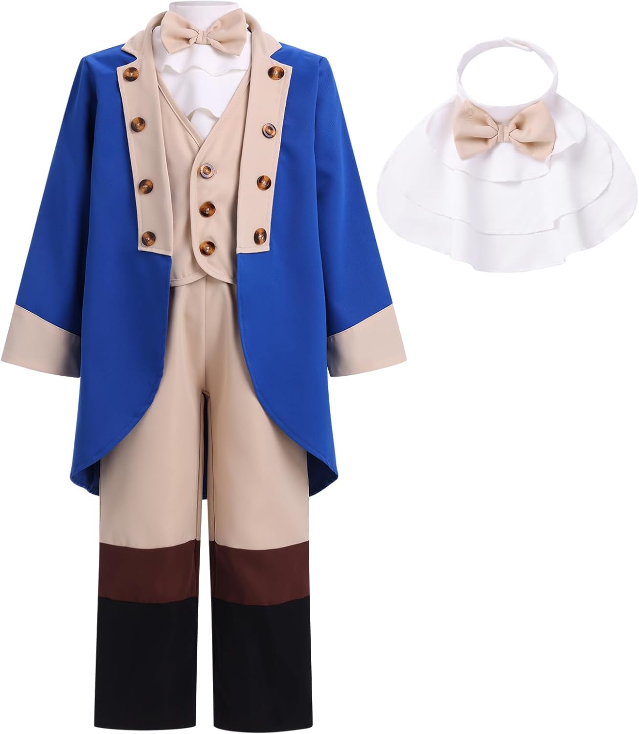 IBTOM CASTLE Washington Costume Boys Kids Colonial Boy Costume California Costumes for Boys Halloween Cosplay Fancy Uniform