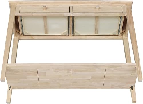 Miniatura 4 de IC International Concepts, Spencer Servidor de madera maciza real, madera de parawood resistente, 48 pulgadas de ancho x 17 pulgadas de profundidad