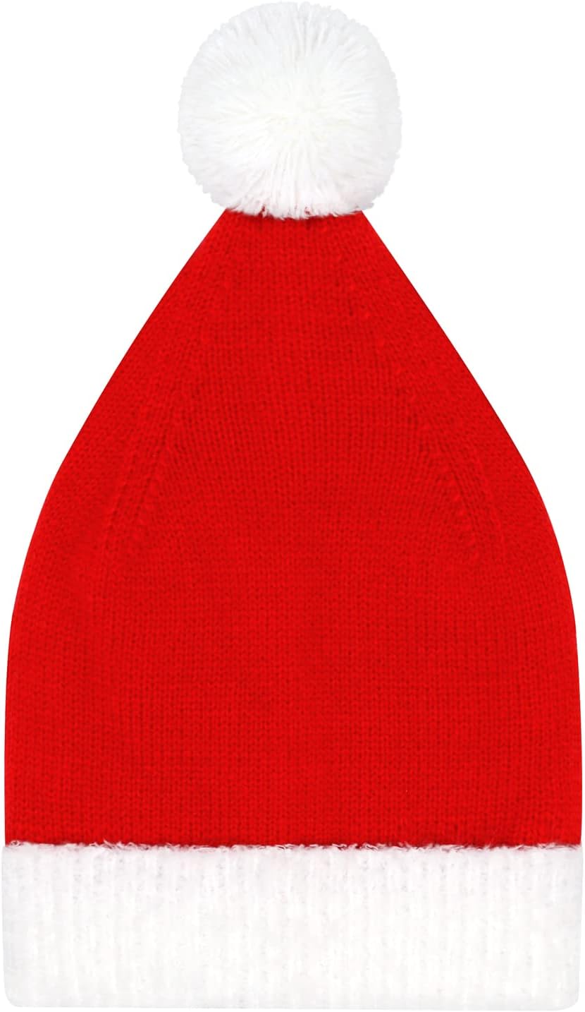 Sarfel Baby Santa Hat Toddler Santa Hat Knit Infant Christmas Hats Newborn Xmas Hats Red Warm Christmas Beanie Santa Costume