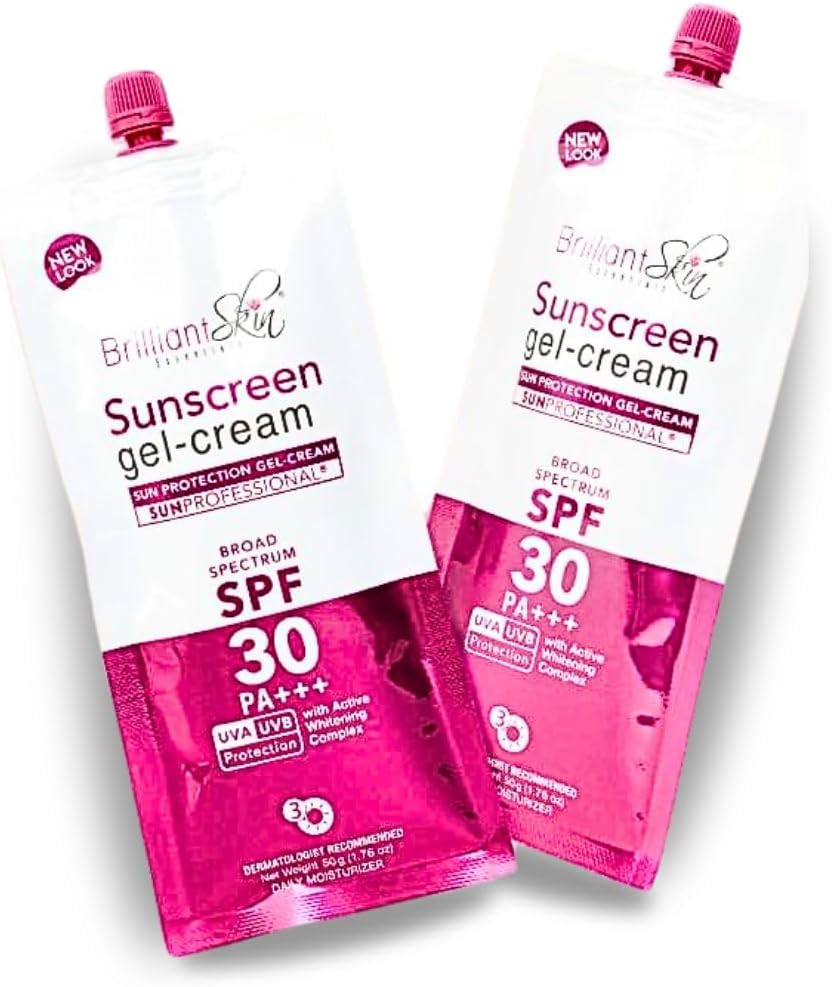 Brilliant Sunscreen Gel-Cream, SPF 30, 2 Pack
