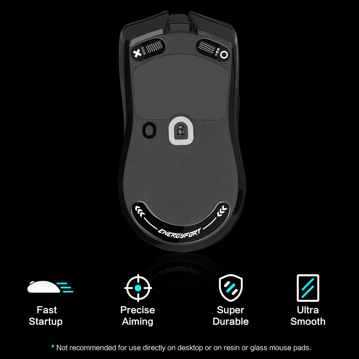 Patines De Repuesto Para Ratón Razer Mamba TE 5G Chroma - 2 Juegos, Mejora El Deslizamiento Y Precisión