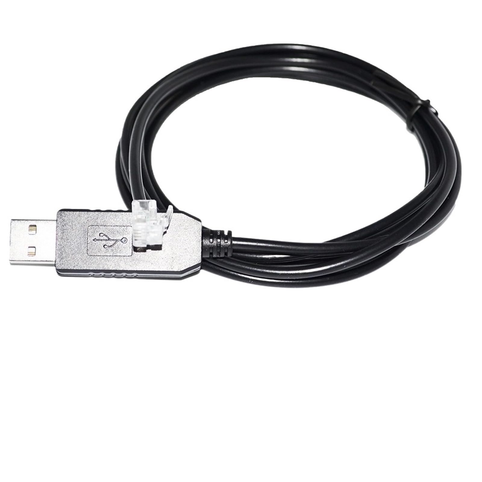 CABLE DE DEPURACIÓN DE COMUNICACIÓN SERIE USB A RJ10 RS232 DE 4 POLOS for INTERFAZ DE DIAGNÓSTICO DE ELEVADOR A PC(1.8M,USB - RJ10)