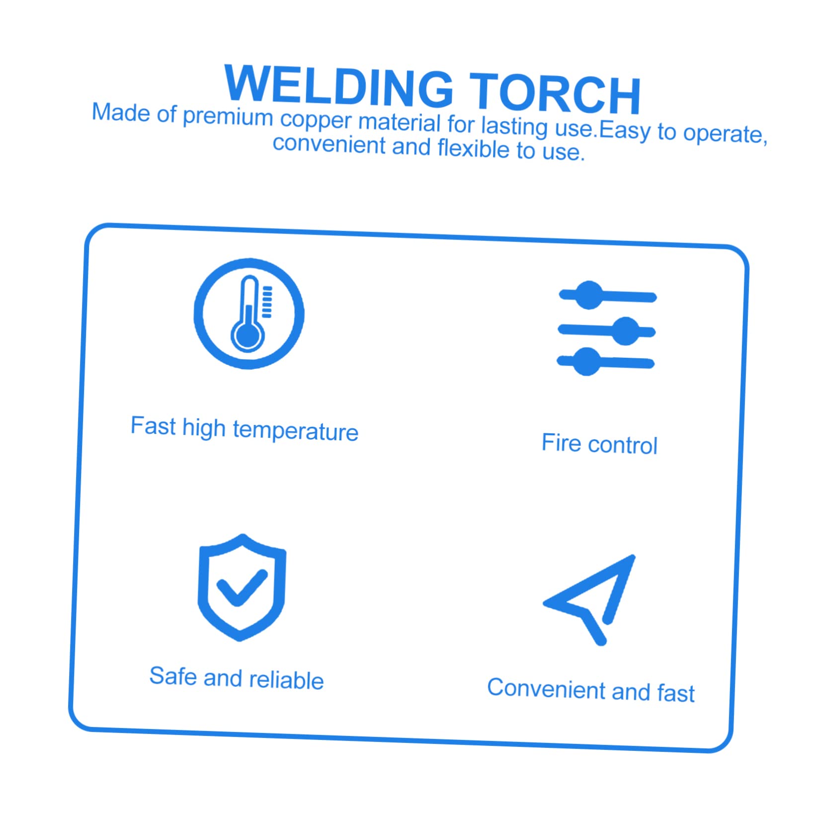 OUNONA Liquefied Gas Torch High Temperature Gas Torch High- Temperature Flame Torch Welding Torch Hose Fireproof Torch Oxygen- Liquefied Gas Welding Torch Acetylene Torch Copper Blue