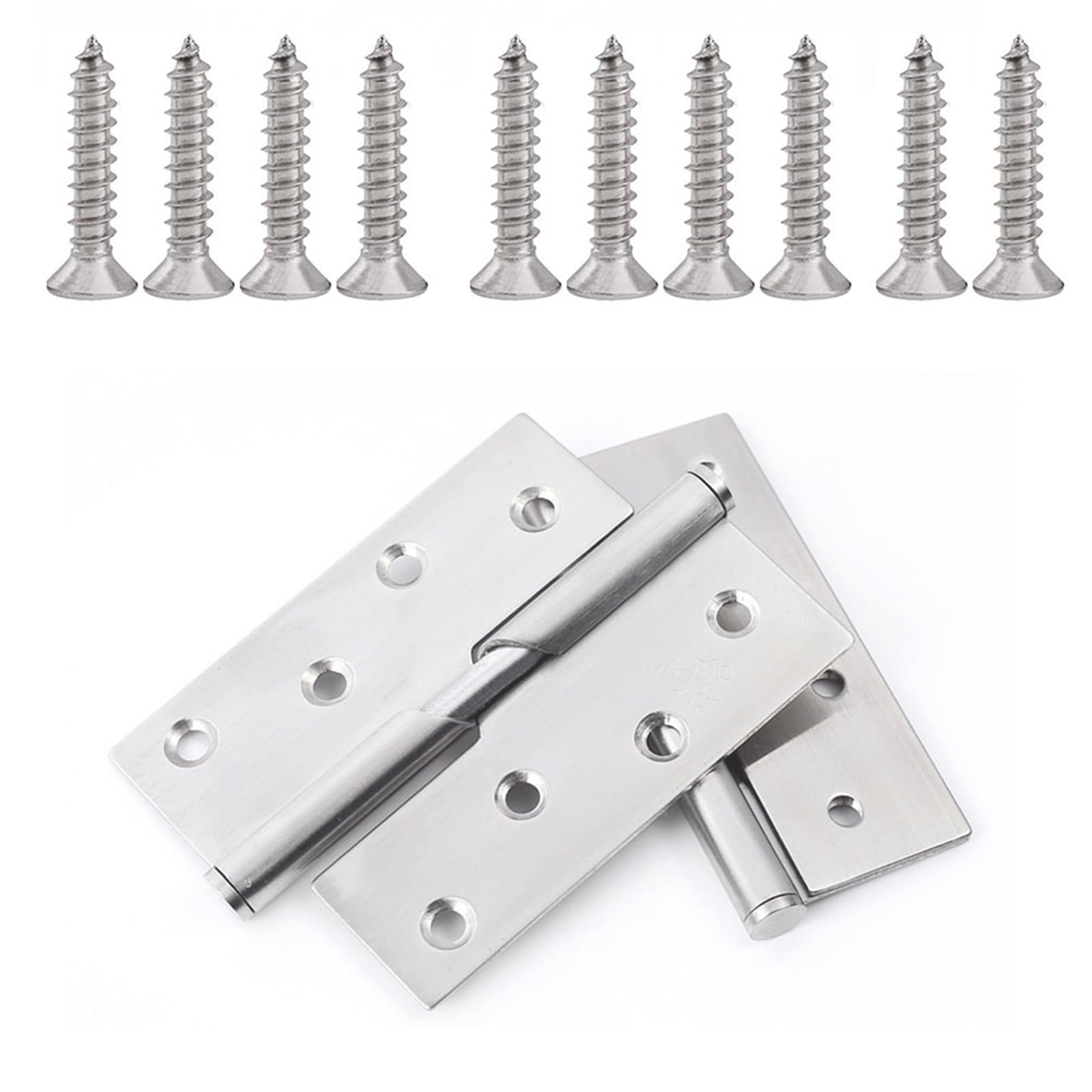 rflaueo 2pcs 3" Lift Off Door Hinges Rising Butt Left Handed Lift Off Door Hinge Stainless Steel for Internal External Doors(U342-2)