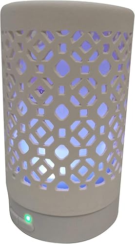 Miniatura 4 de EcoGecko Difusor de ambientador de aroma de aceite esencial de cerámica, humidificador ultrasónico de niebla fría con temporizadores para oficina,