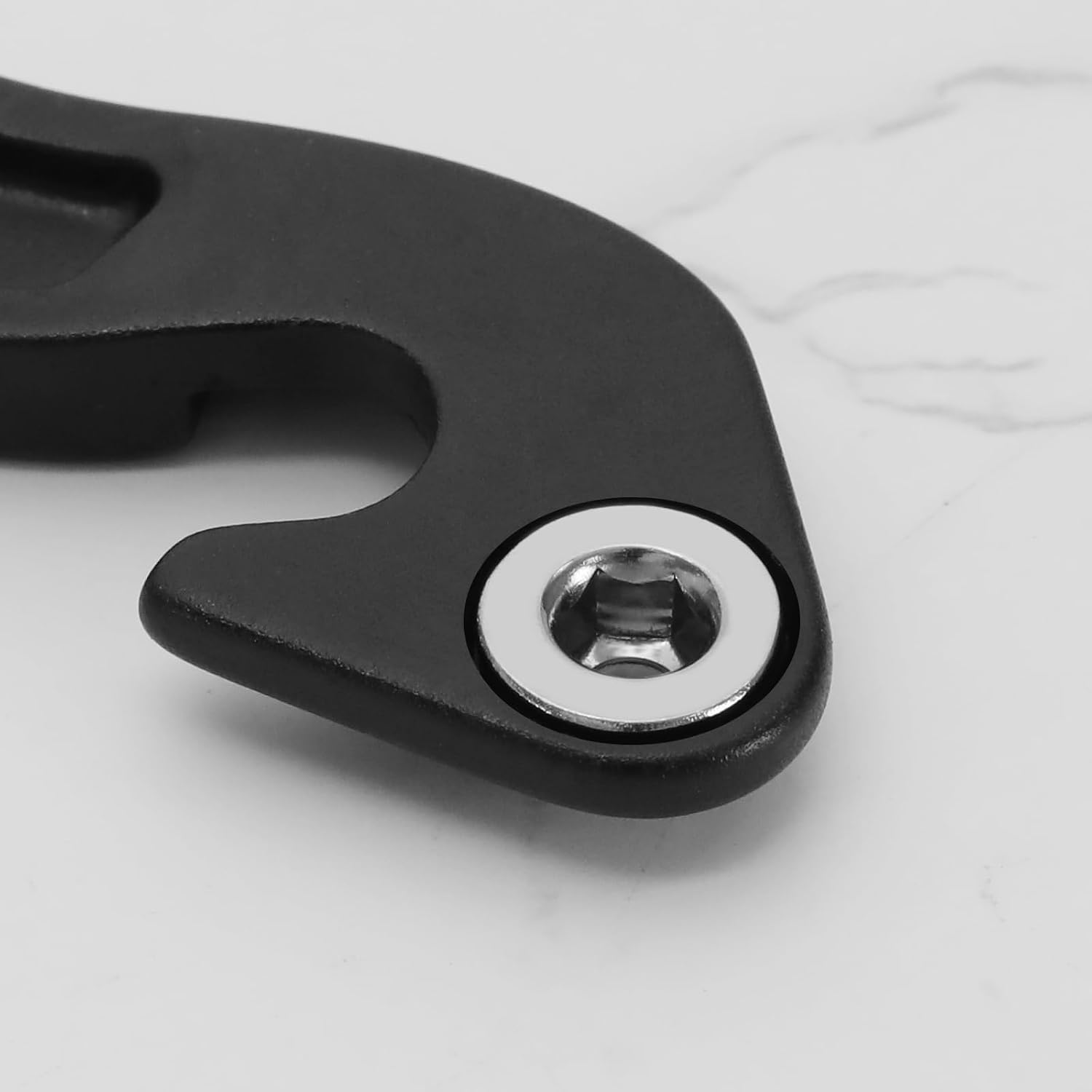 Mech Derailleur Hook Bicycle Tail Hook Rear Derailleur Hook 9893-4291 Aluminum Alloy with Screw Compatible with Specialized, Black