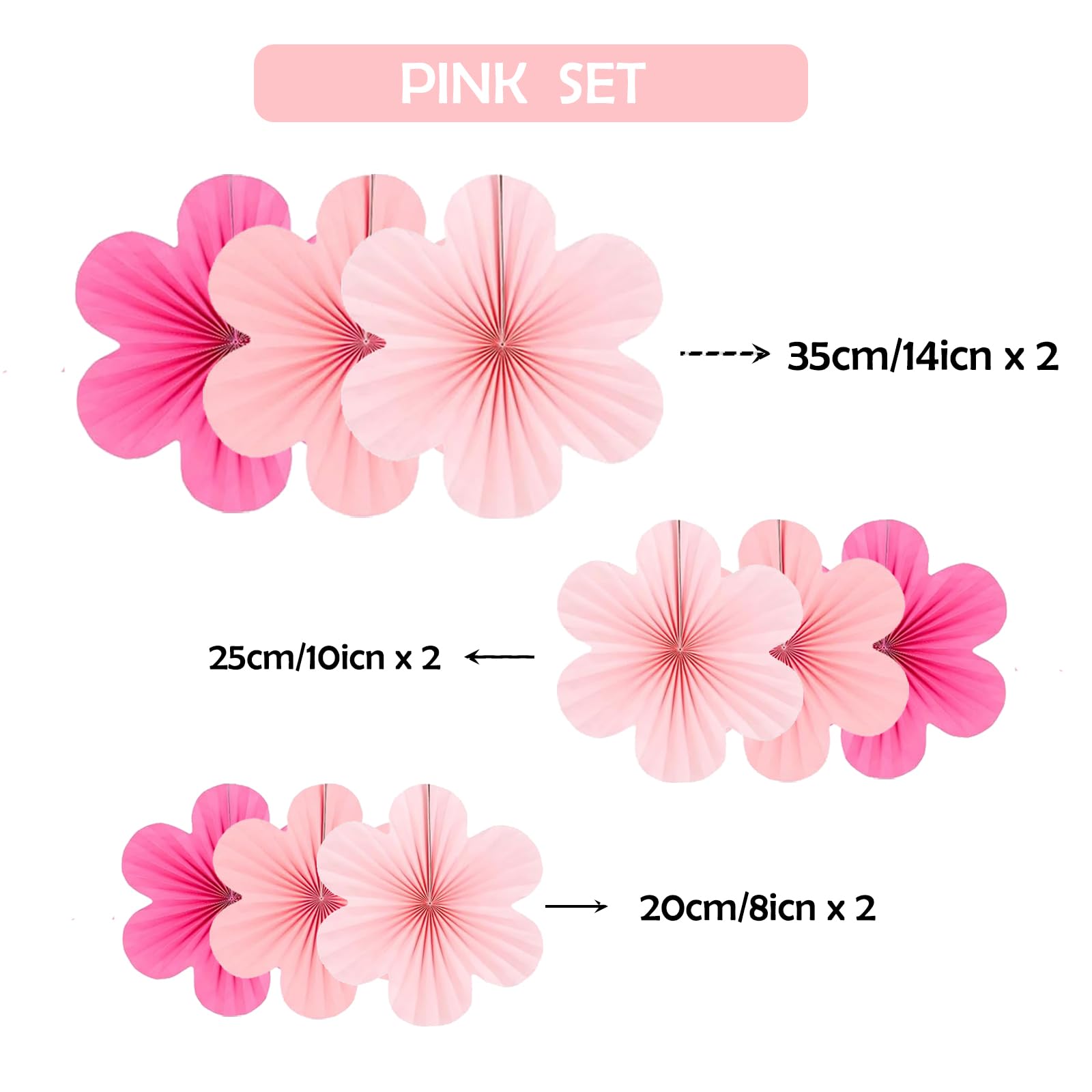 Guirlande éventail Blanc En Papier : Guirlande D'éventails Déco Fêtes