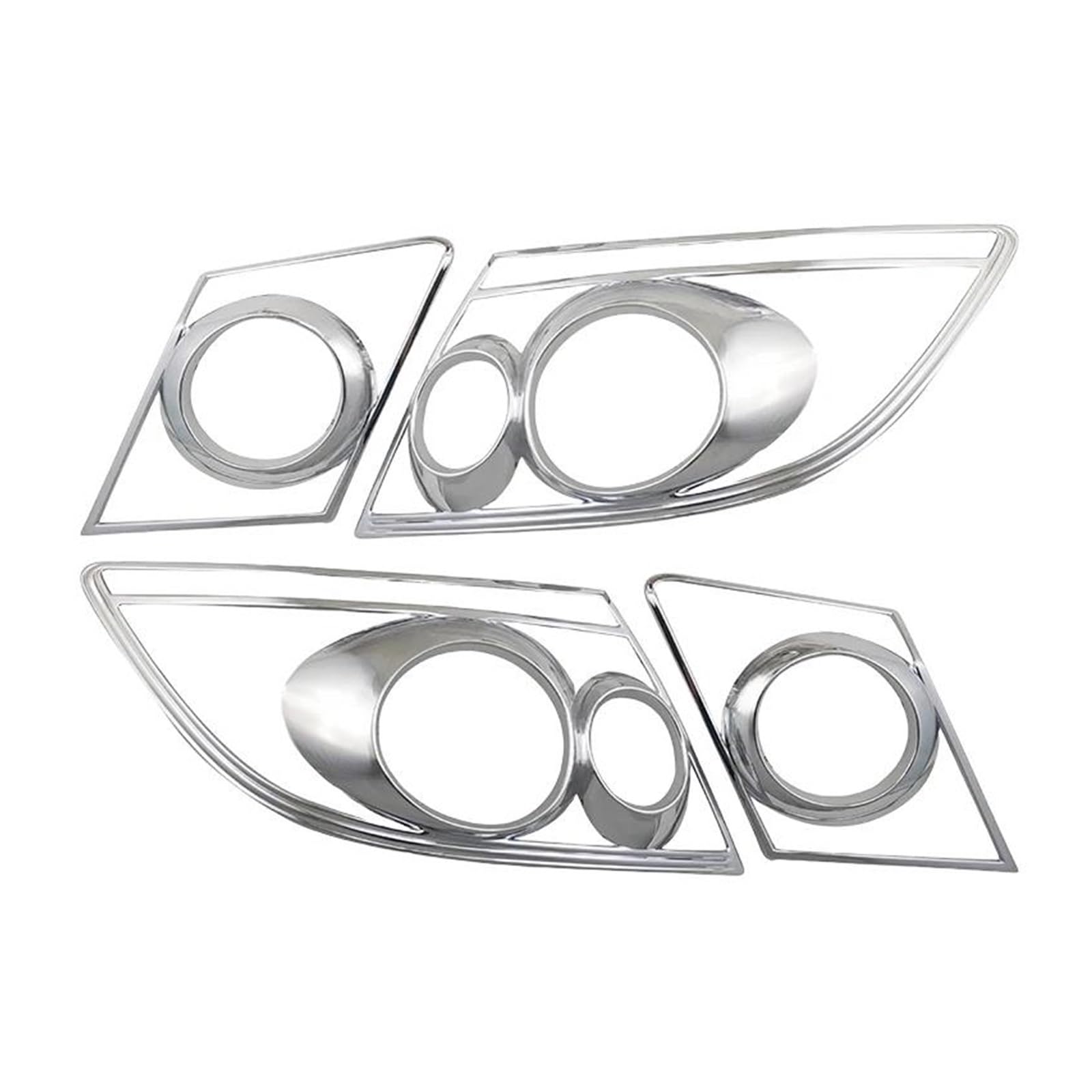 Cubierta protectora para luz trasera con acabado cromado duradero para coche City 2006-2008 4