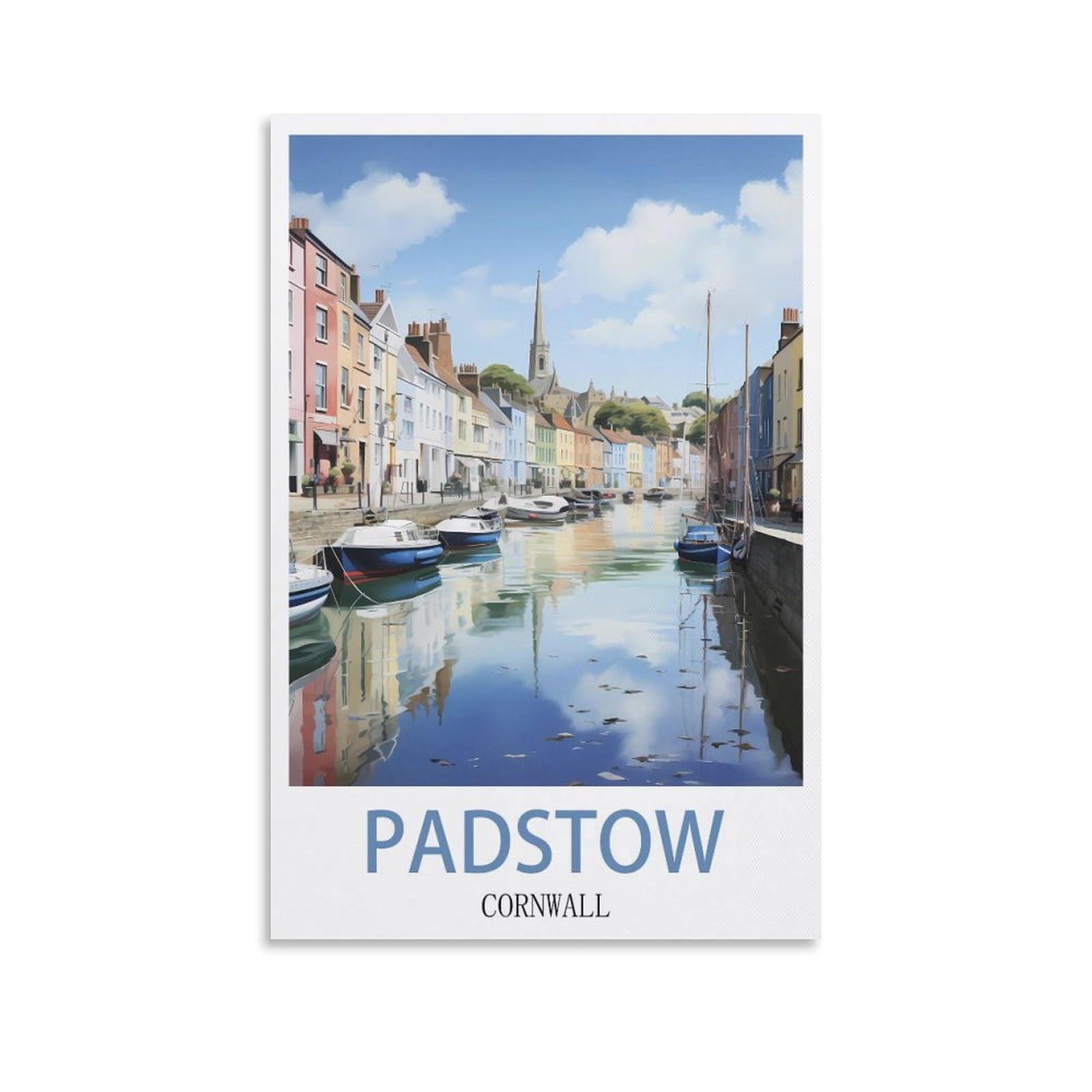 Metal Tin Sign Padstow Cornwalls Wall Art Vintage Decor for Man Cave Garages Home Bedroom Retro Decor 20x30cm
