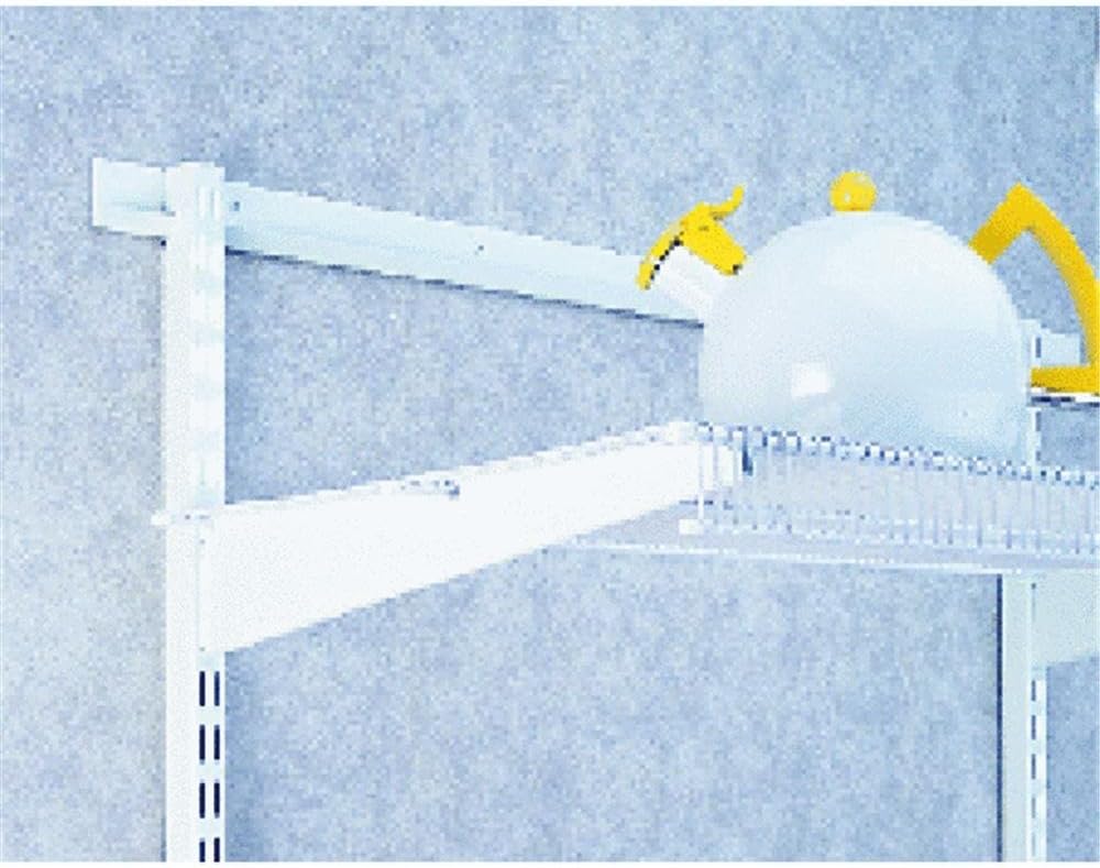 Organized Living freedomRail Angled Bracket for Ventilated Shelves, 12-inch - White