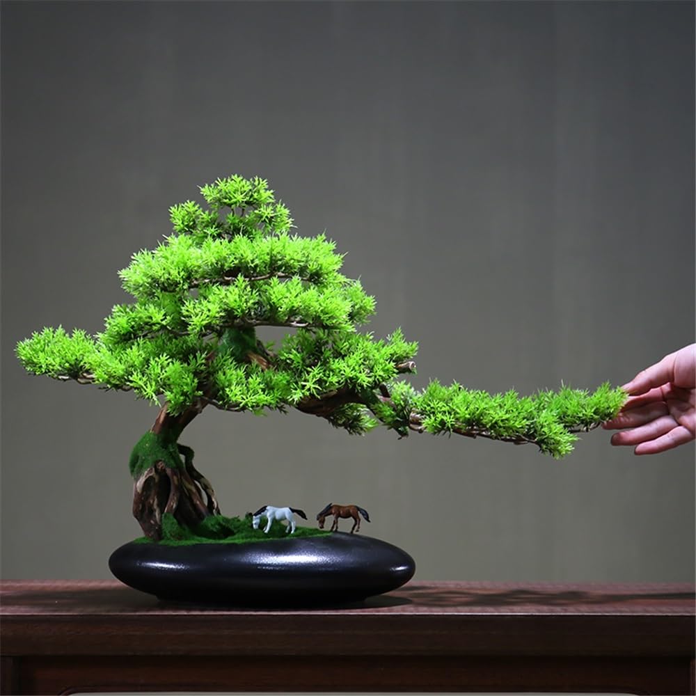 Artificielle Bonsaï Décoration d'entrée de Maison Faux Ornements d'arbre Salon Bureau Hall d'hôtel Aménagement paysager Bonsaï Artificiel Plante Artificielles