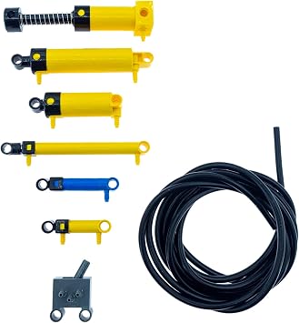 SEEMEY 8Pcs Pneumatic-Parts, Pneumatic-Pump, Pneumatic-Cylinder,Pneumatic-Tube, Pneumatic-Valves, Pneumatic-Handpump, Pneumatic-Pack compatiable with Lego Technic | Pneumatic-Pump,Pneumatic-Cylinder,Pneumatic-Tube,Pneumatic-Valves, Pneumatic-Handpump,8Pcs Pneumatic-bulk