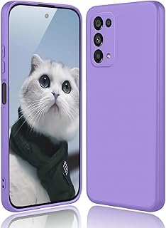 Silicone Case Compatible with Realme 7 Pro Case Soft Silicone Gel Rubber Shockproof Cover Matte Finish with Cloth Inner Lining (Lavender)