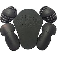 5Pcs Jacket Pad Shoulders Elbow Back Compatible with Motorcycle Jacket
