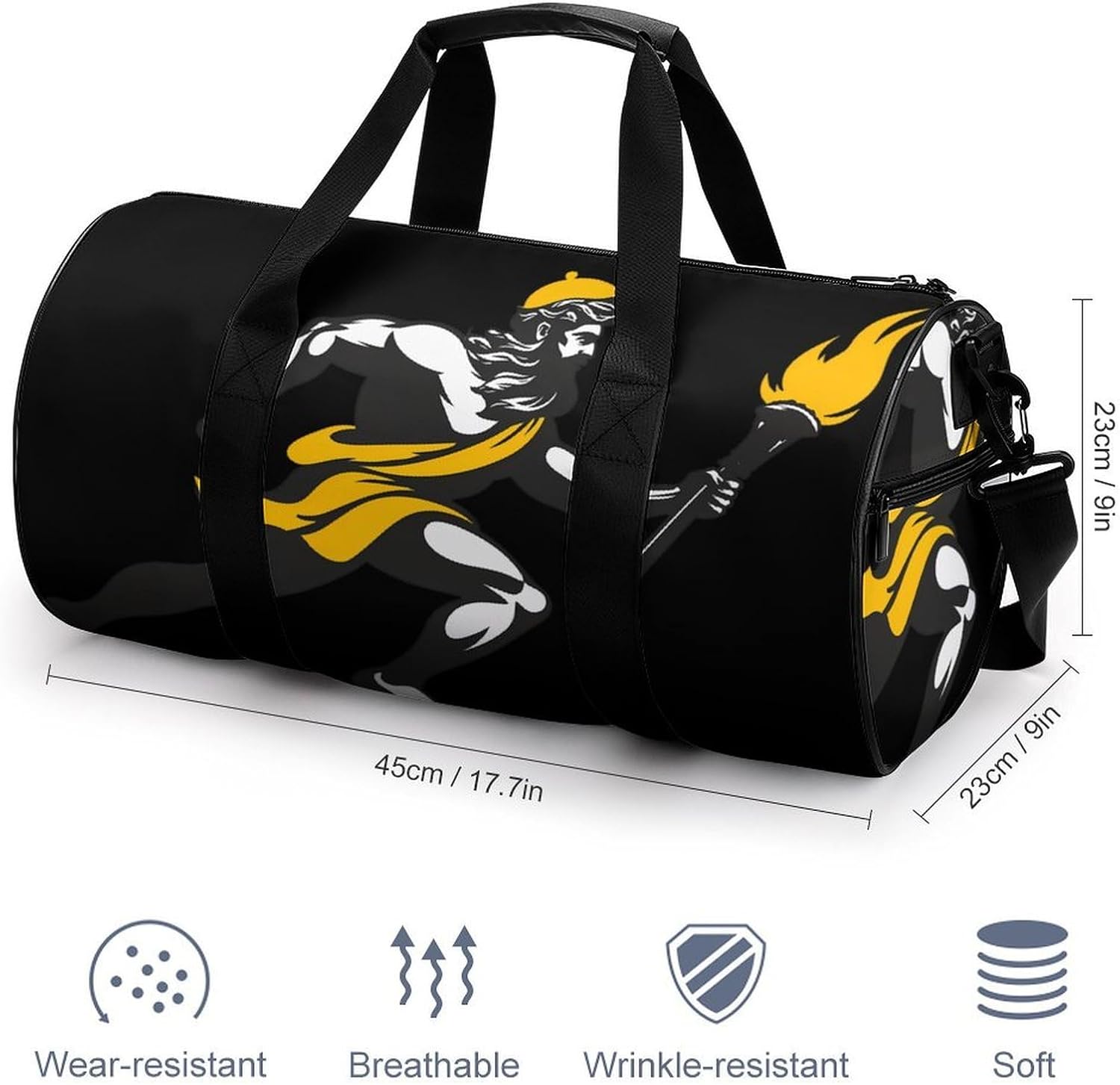 Hercules Greek God Mens Gym Bag for Women Sports Duffle Weekender Bags Travel Handbag Carry On