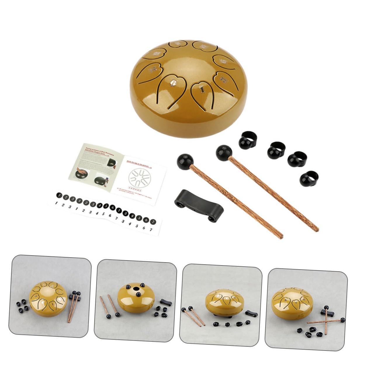 Toyvian Lengüeta de Madera de Mano para Práctica y Rendimiento Instrumento Musical de Percusión para Principiantes