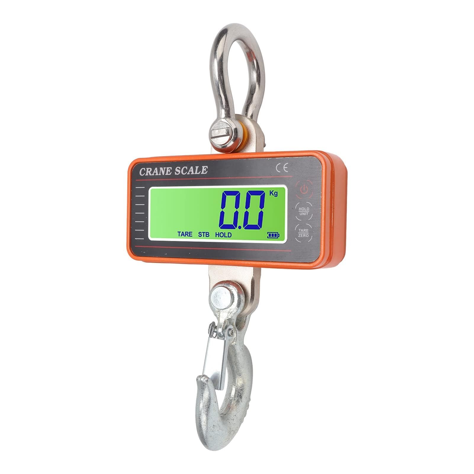 Bilancia Digitale Gru 1500 Kg 3000 Lb con Telecomando Display a LED Bilancia Sospesa Industriale Elettronica Resistente Arancione