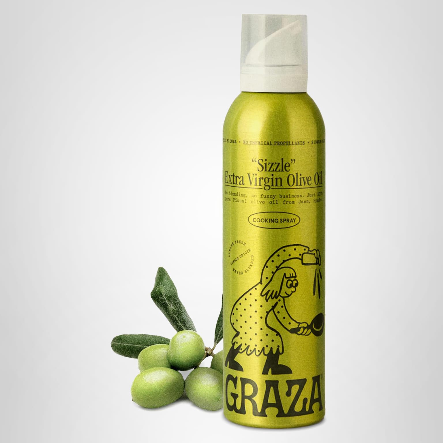 Graza Sizzle Extra Virgin Olive Oil Spray, Cooking Oil - High