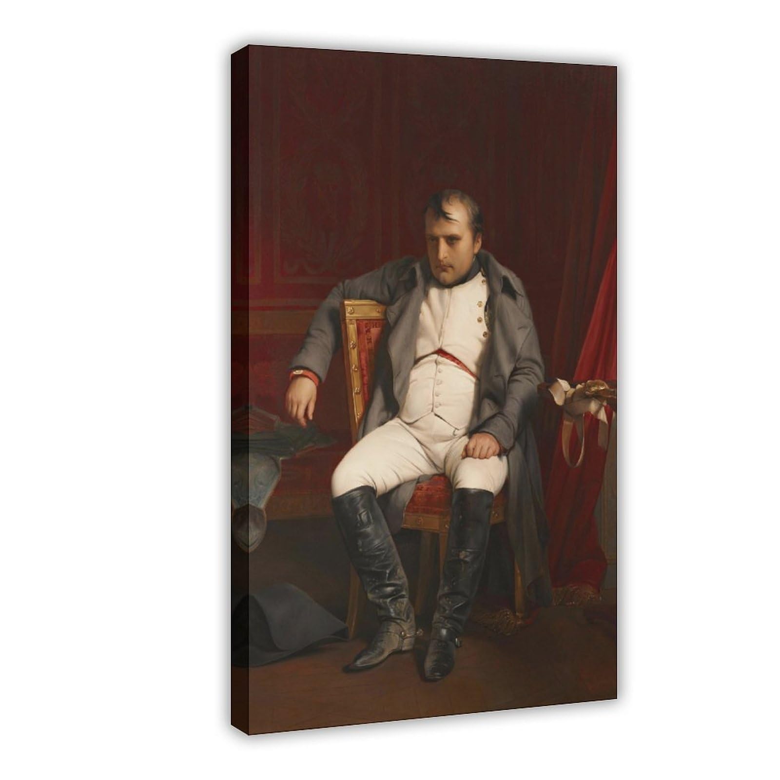 WCYB Napoleon at Fontainebleau by Paul Delaroche 2 Posters Prints Canvas Deco Paintings Wall Art Frame 24" L X 36" W