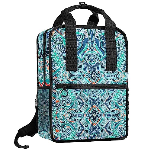 Sac à dos mandala indien pour l'école et sorties scolaires avec bretelles