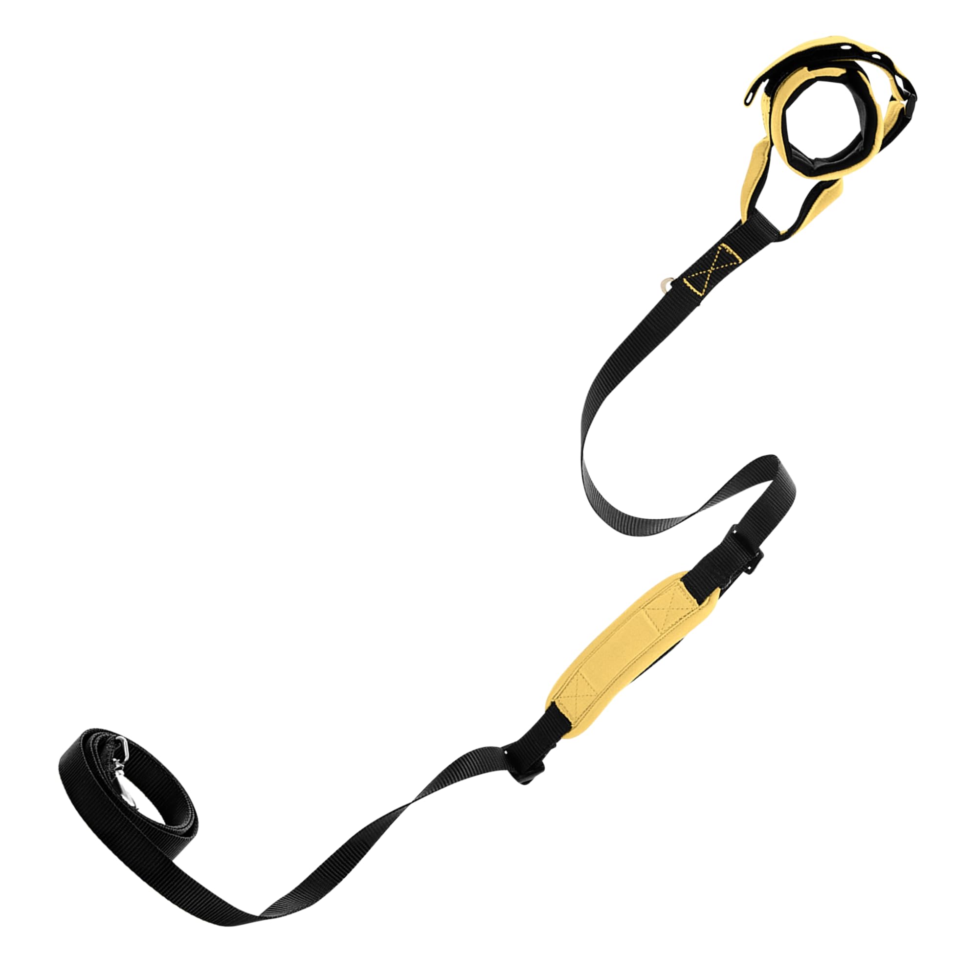 Gooby Wristband Surfer Leash with Traffic Handle - Miami Yellow, 6 FT - Comfortable Handsfree Leash with Adjustable Dual Handle and Additional Hook