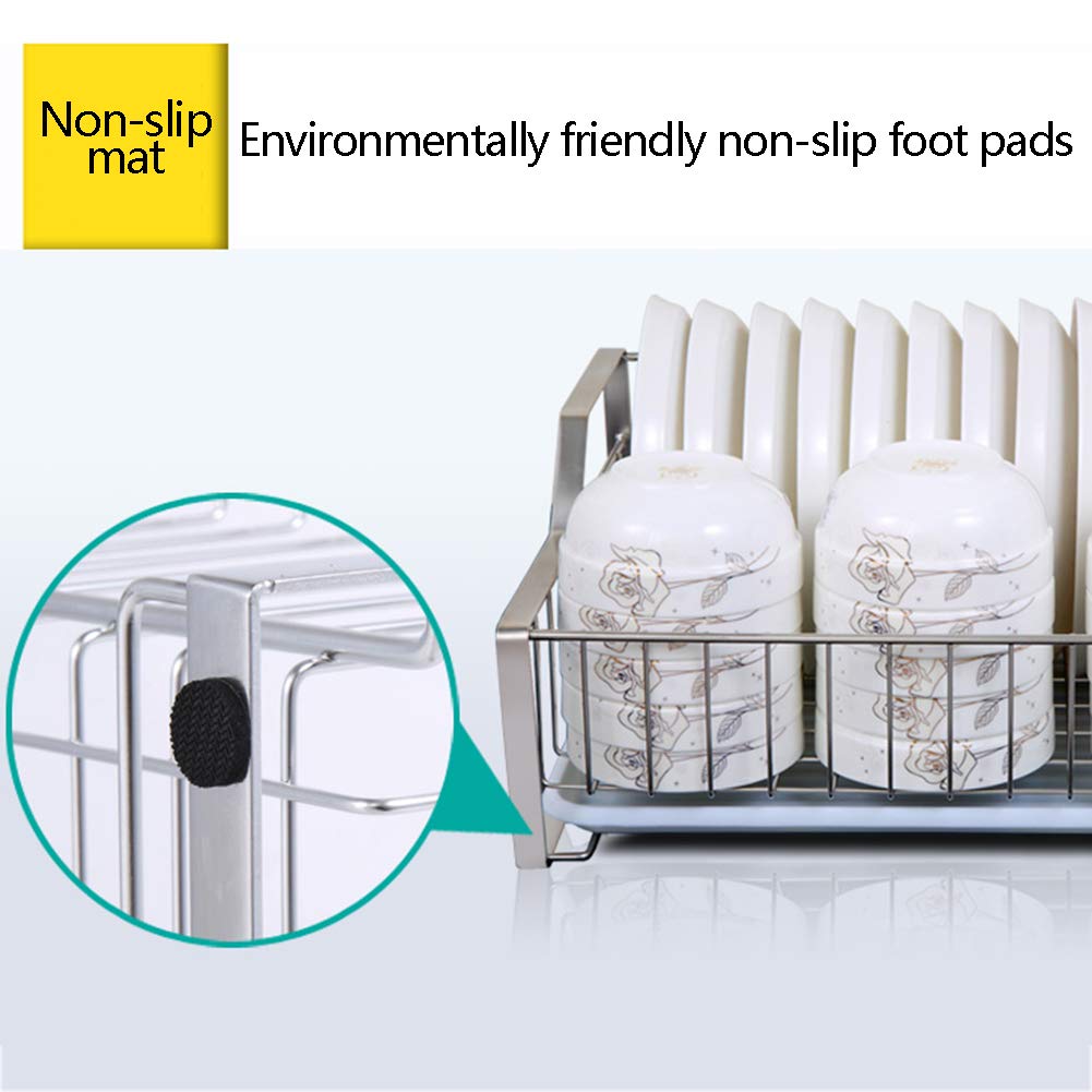 Edelstahl Einzel-Schicht-Abtropfbrett, Privatküche Geschirr Ablaufrost, Rust-Proof Sicherheitsständer, Dish Storage Rack,Small