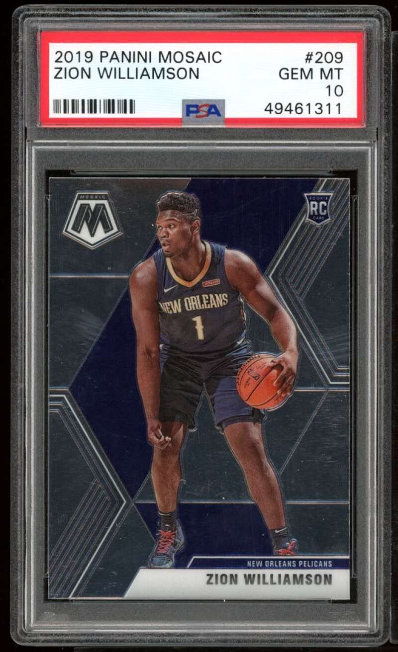 Amazon.com: Zion WIlliamson Rookie Card 2019 Panini Mosaic #209 PSA 10 :  Collectibles & Fine Art