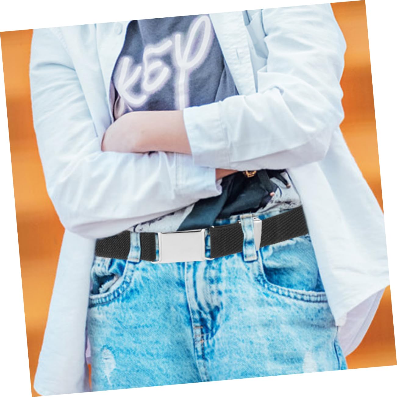 COLLBATH Djustable Elastic Waist Belt Boys and Girls Belt for Boys/girls Stretchy Band Pants Accessory Polyester Fits Pants/skirts