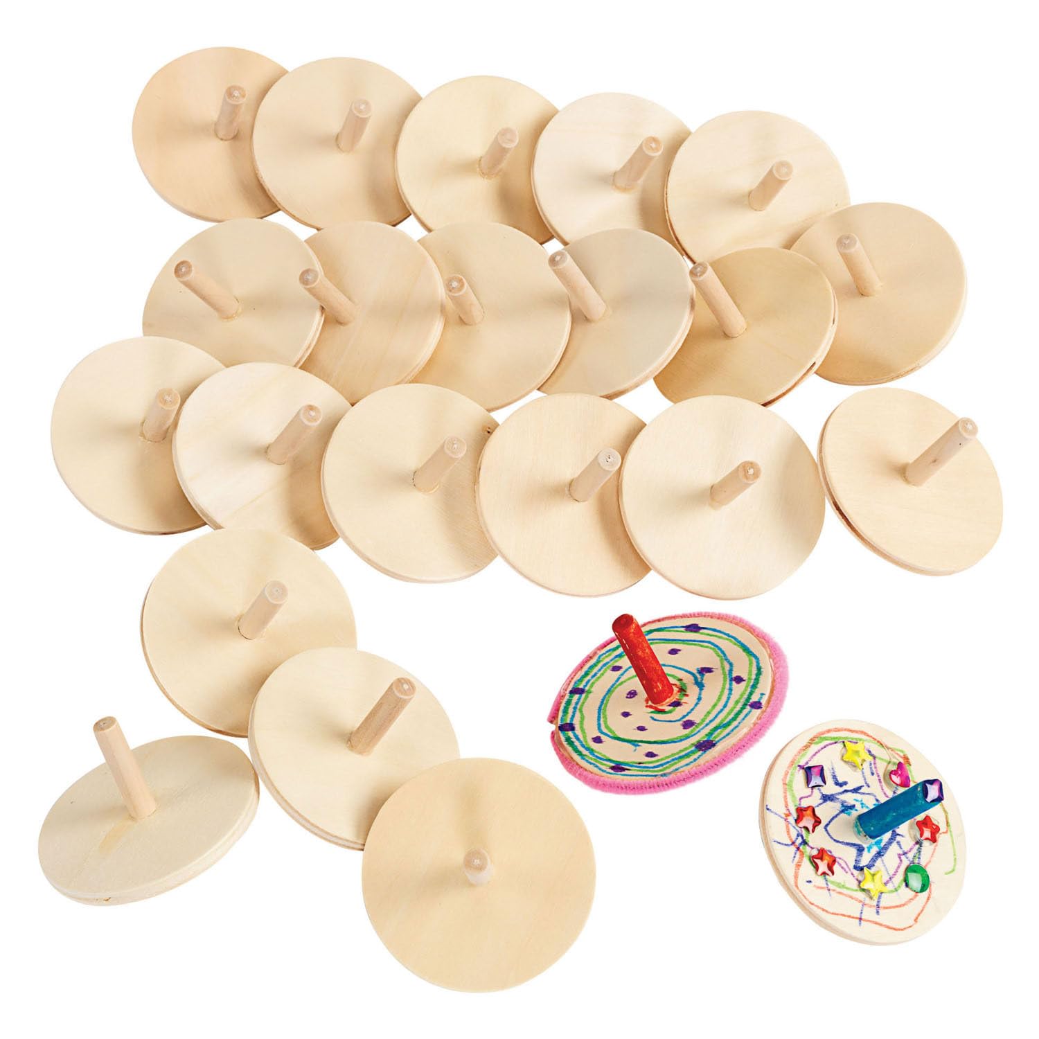 Houten tollen Colorations kit de toupies en bois pour atelier