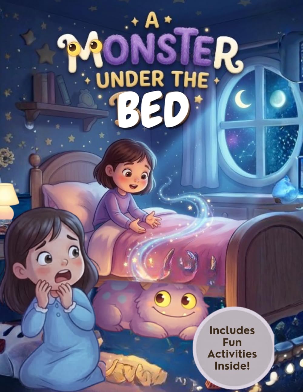 A Monster Under the Bed: Interactive Bedtime Story + Fun Coloring Pages + Engaging Activities to Help Children Overcome Fear and Build Bravery