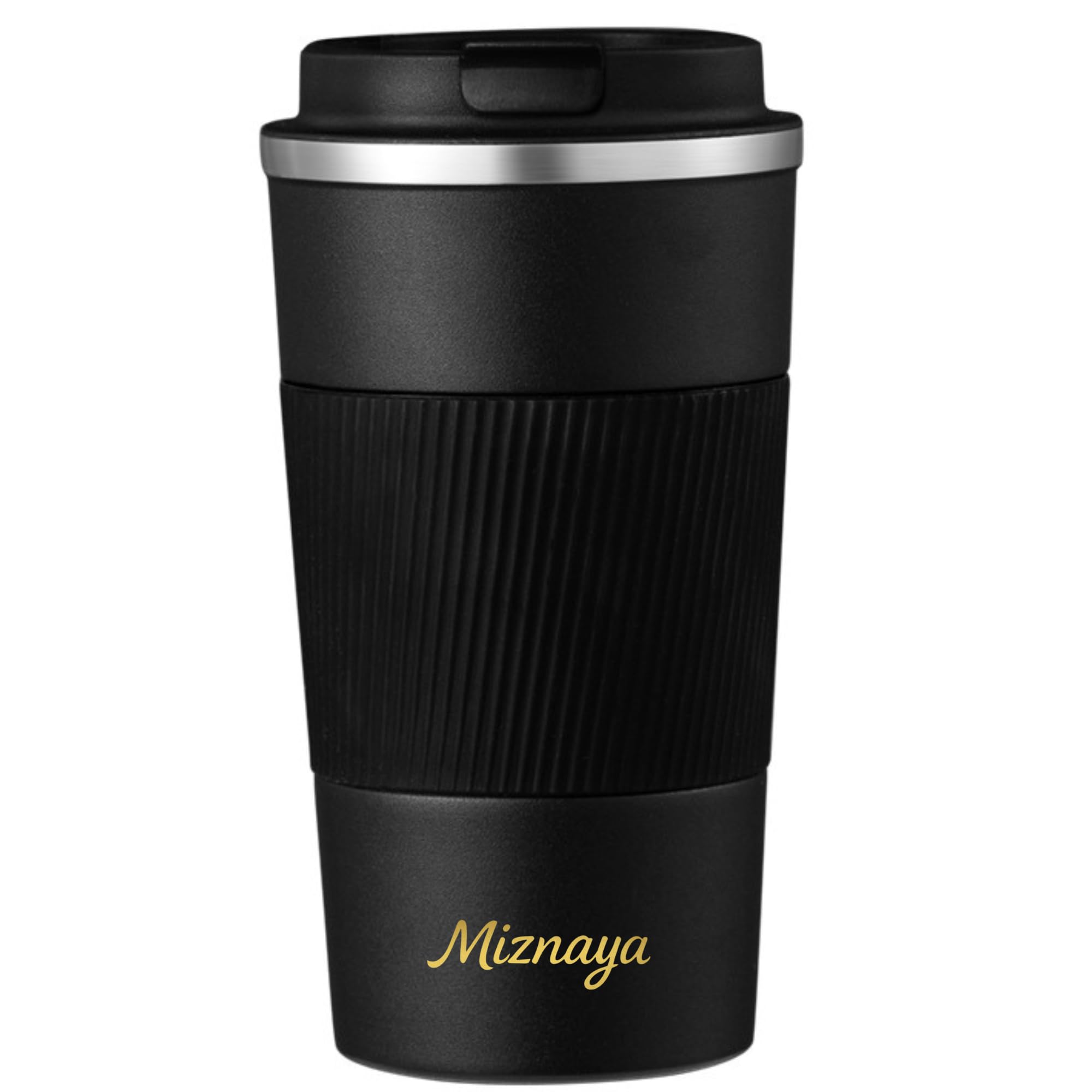 Travel Coffee Mug 500ml – Stainless Steel Insulated Tumbler with Double Wall Vacuum, Hot & Cold Thermal Cup for Coffee, Tea, Water – Reusable Portable Mug for Home, Office, Travel & Outdoor (Black)