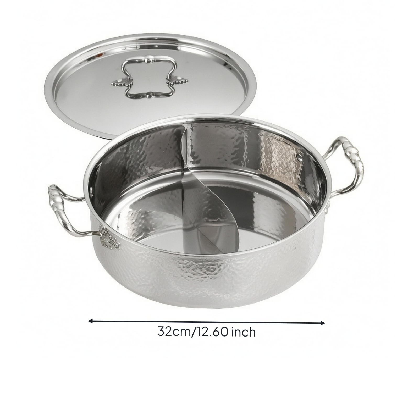 Amagogo Poignées Latérales Inox 304 | Ergonomique, Épaissi, Ustensile Cuisson, pr Restaurant, 30CM, 2 Grilles