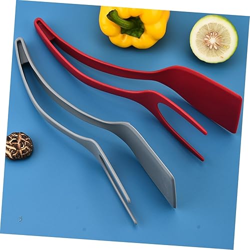 Miniatura 9 de OFFSCH 2 unids huevos fritos tostada espátula cuchara espátula huevo pala tostada espátula de bistec pinzas barbacoa abrazadera de filete