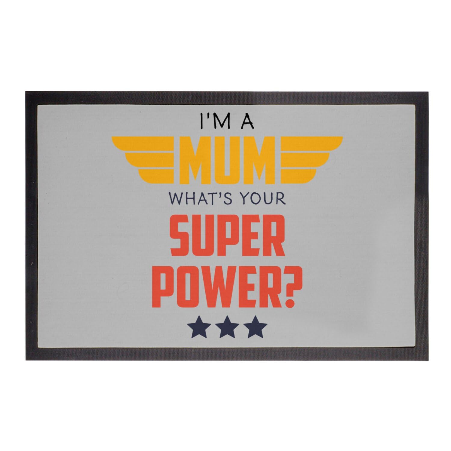 Paillasson Gris I'm a Mom 75x50 cm tapis d'entrée original