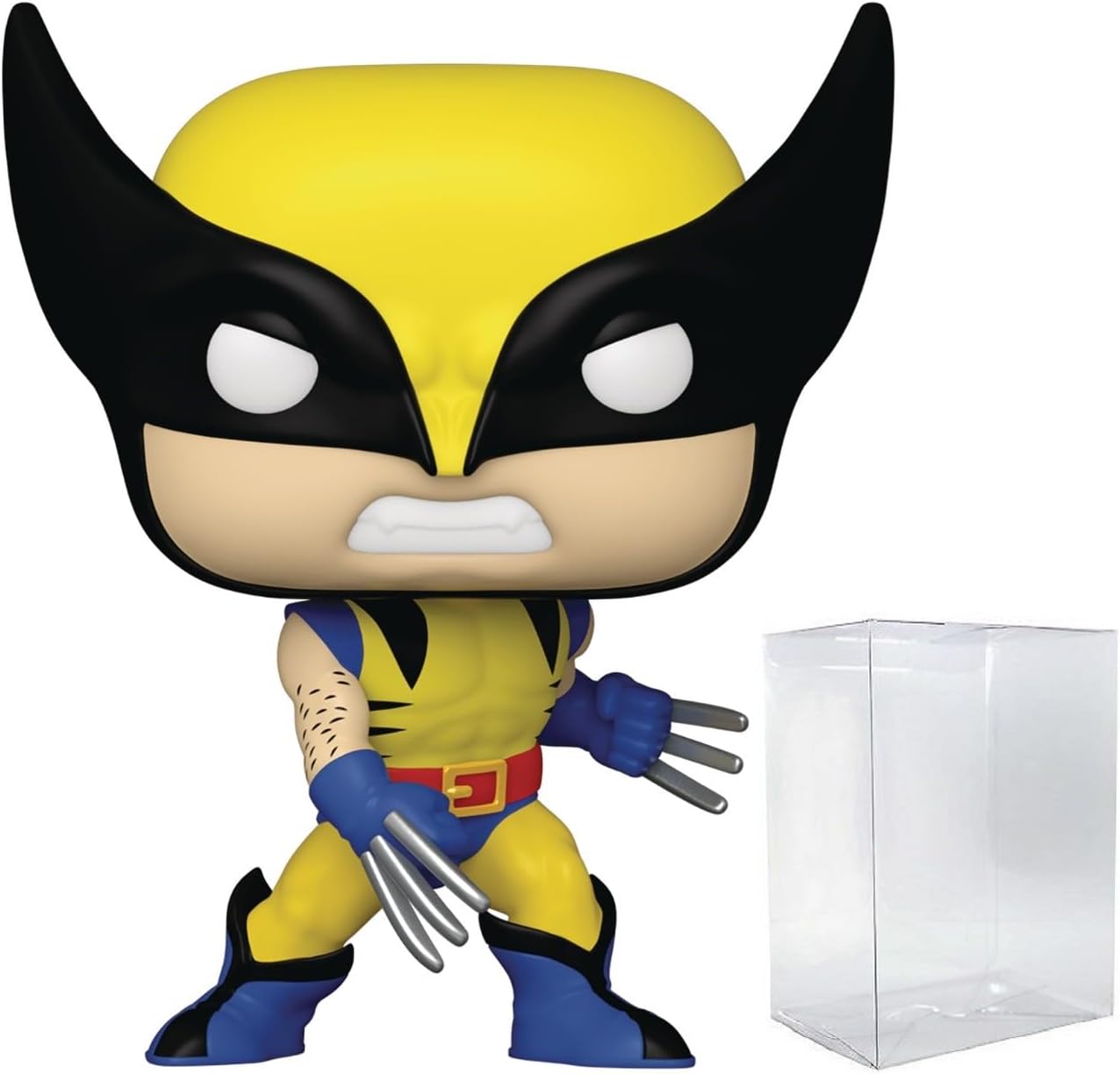 POP Marvel: Wolverine 50th Anniversary - Classic Wolverine Funko Vinyl Figure (Bundled with Compatible Box Protector Case), Multicolor, 3.75 inches