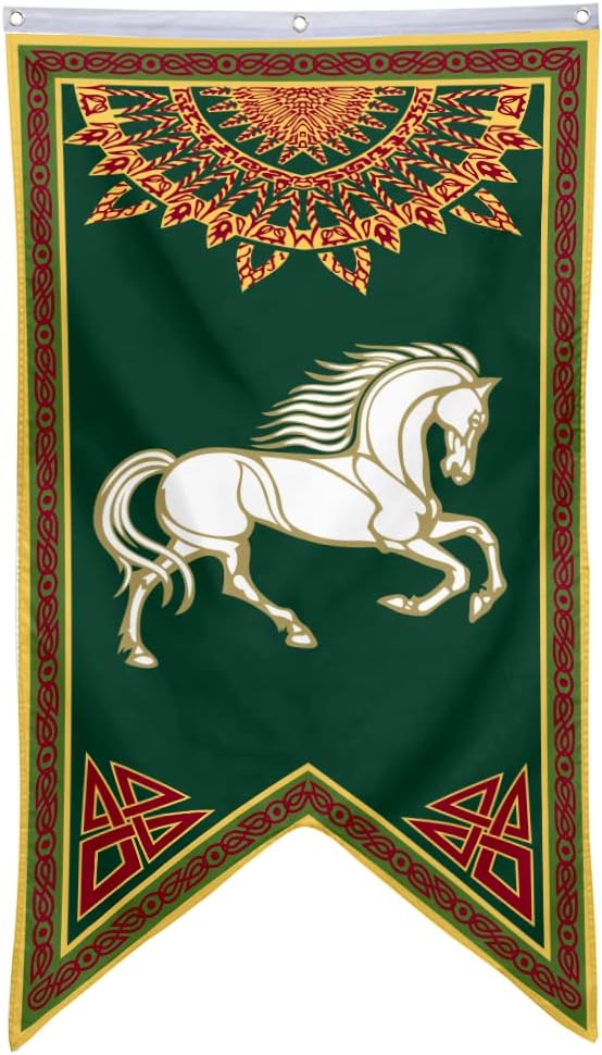 Bayyon LOTR Rohan Flag 30x50 Inch Man Cave Home Office Bed Room Decor