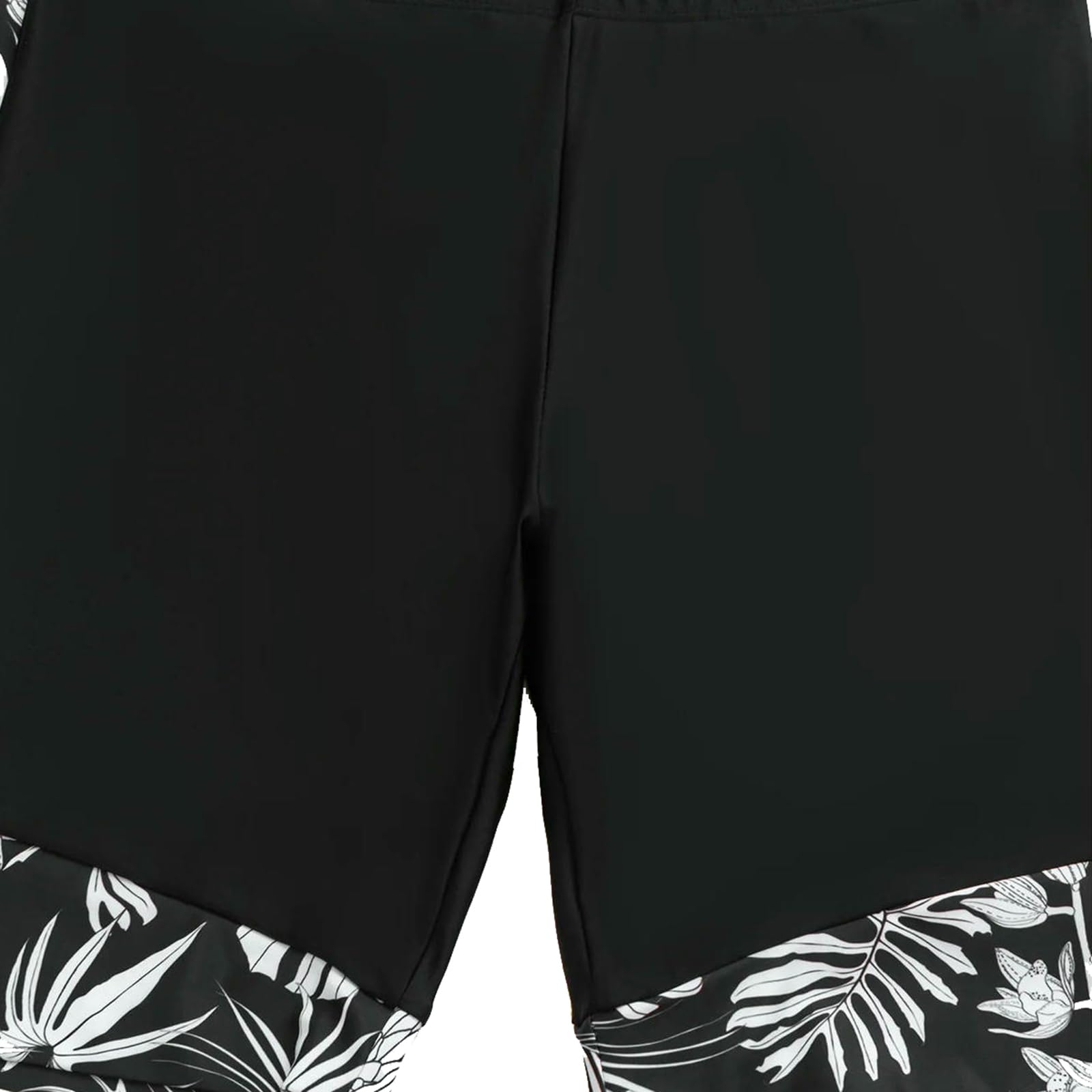 bañador Tankini De Manga Corta – Mujeres con Cremallera Delantera Upf50 + Conjunto Pantalones Cortos Natación Cintura Alta-b-m